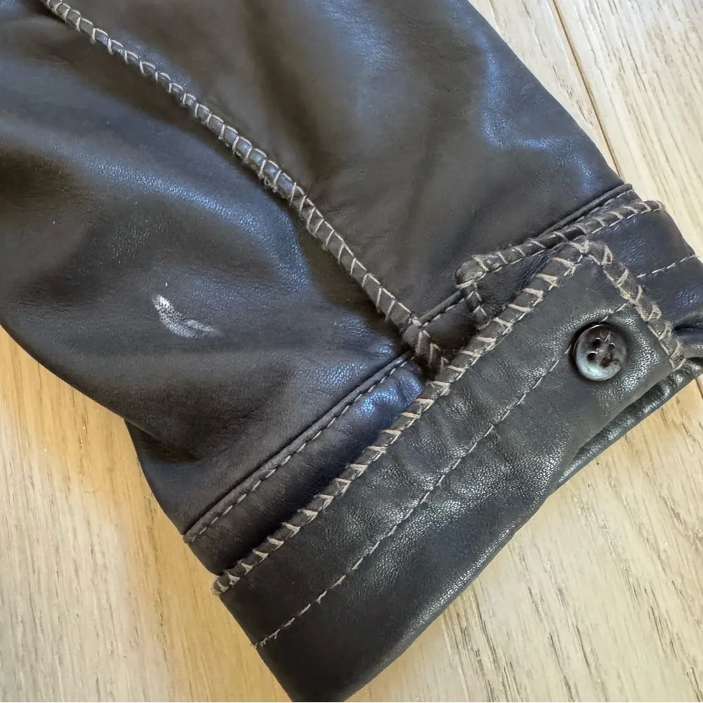 Frank Walder chocolate lamb leather jacket - Picture 6 of 9